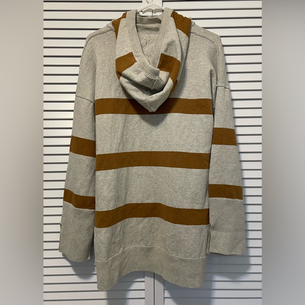 We The Free Cream Hoodie with Brown Stripes - Picture 4 of 4